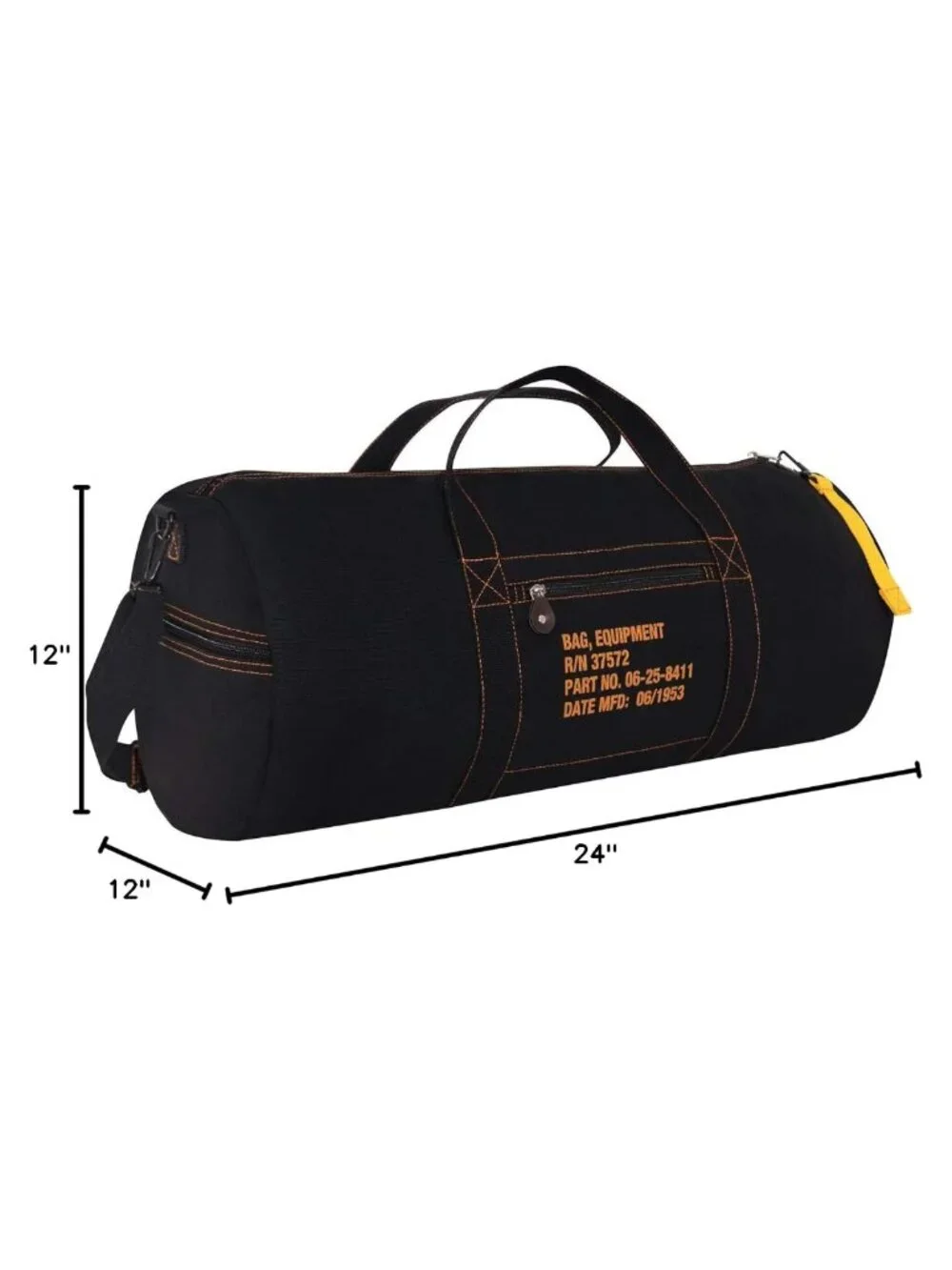 Heavyweight Cotton Canvas Duffel Bag 45L Vintage Style Travel Gym